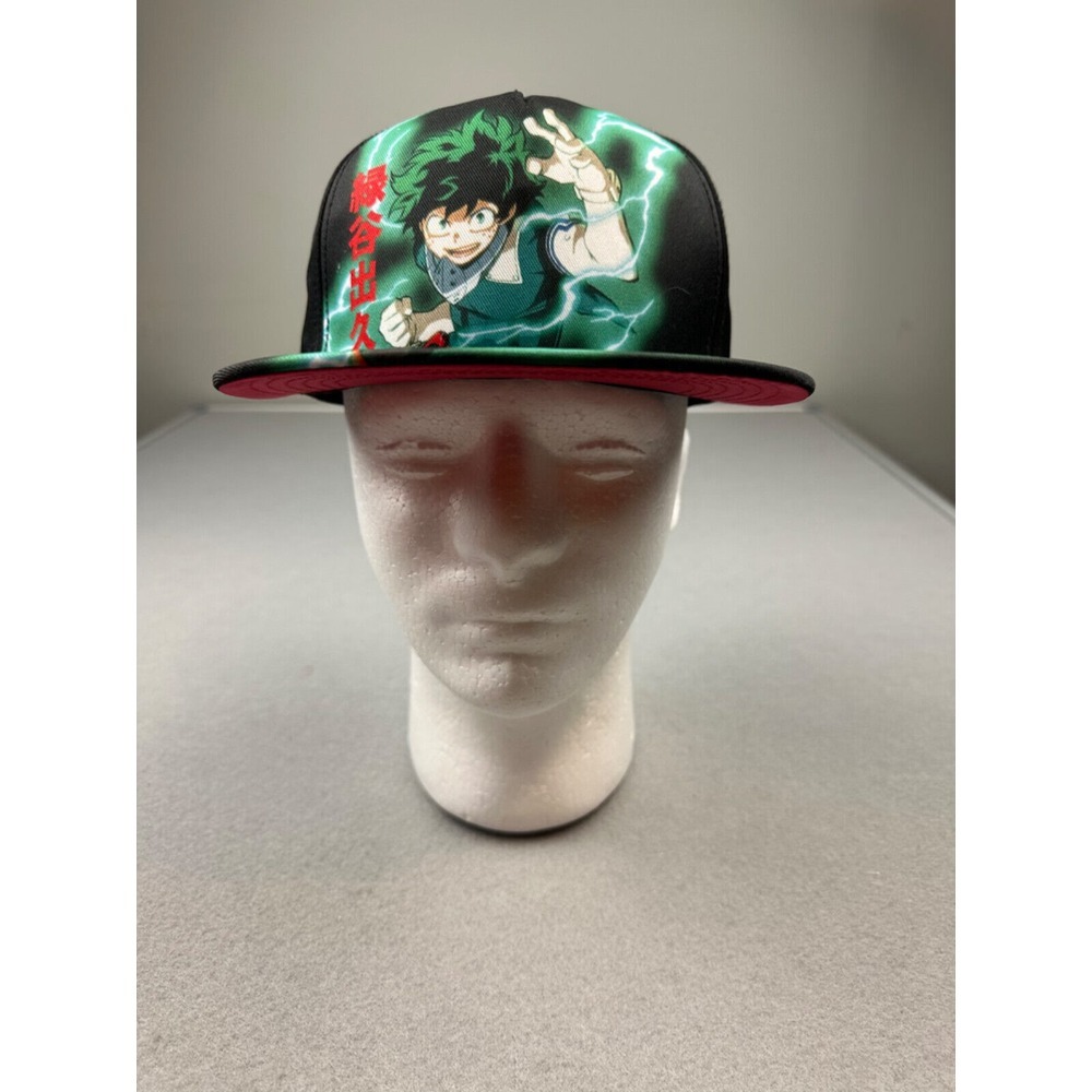 Deku MY HERO ACADEMIA Anime Izuku Midoriya Snapback Hat Fits 14 & Older